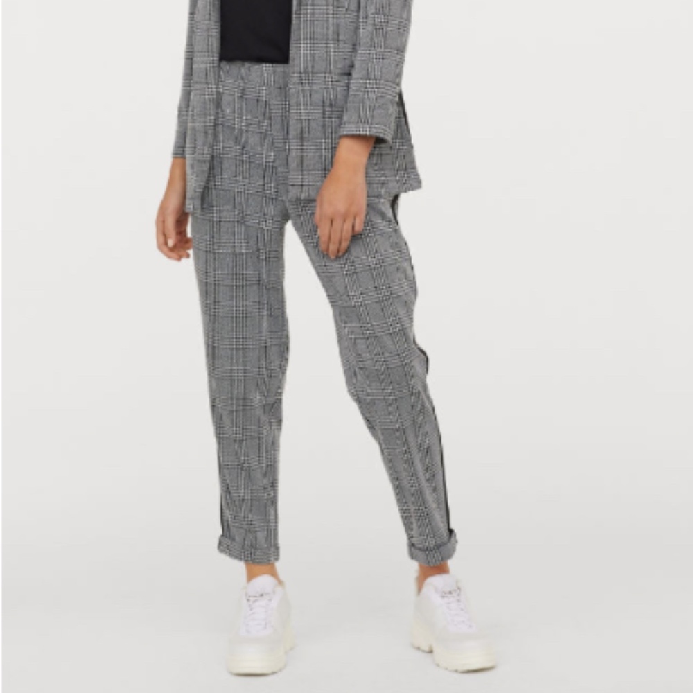 Black and White Gingham Dress Pants